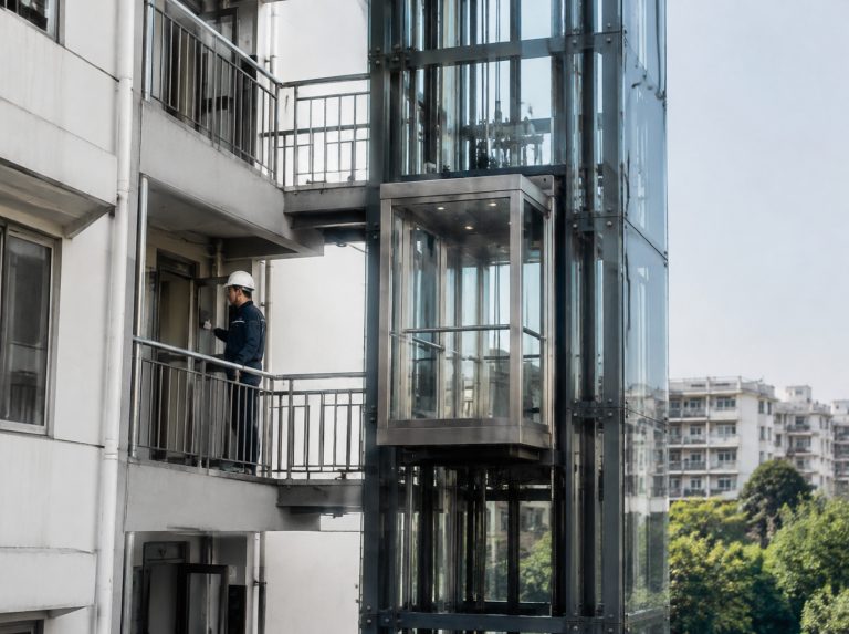 丽江旧楼加建观光电梯